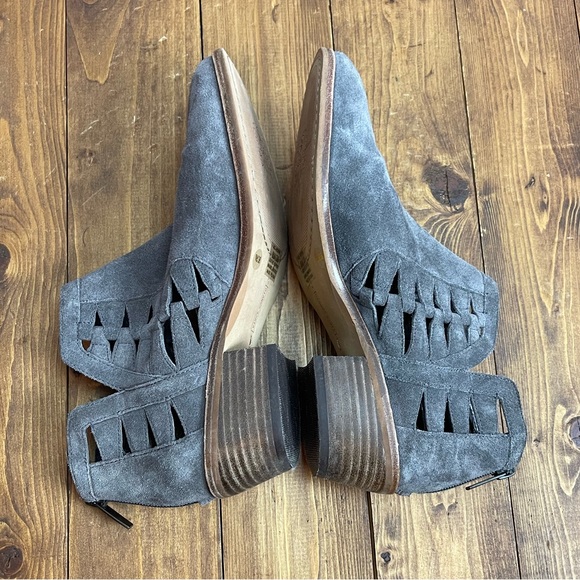 Vince Camuto size 8M Peera gray suede cutout booties - Picture 5 of 8